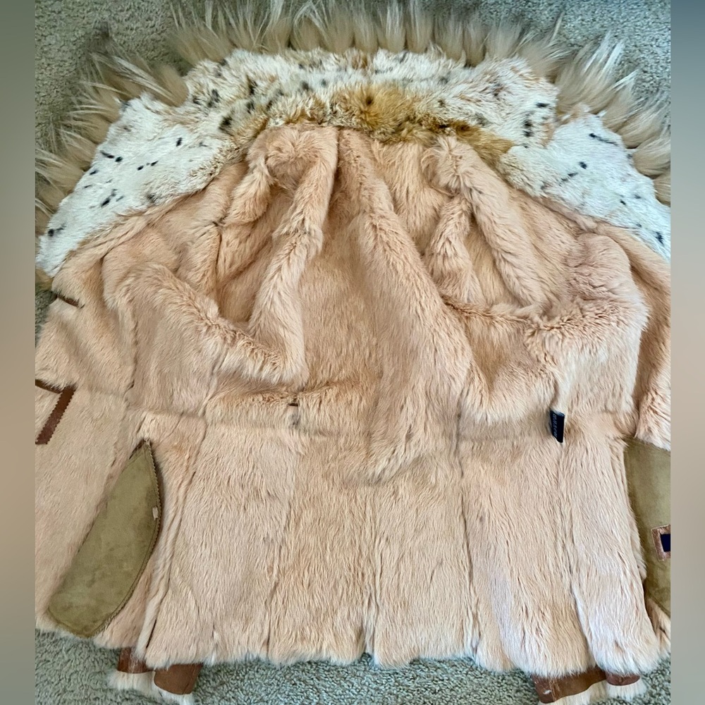 Vintage Montanelli Milano Genuine Leather Fur Coat Women's Coat L - Picture 4 of 7